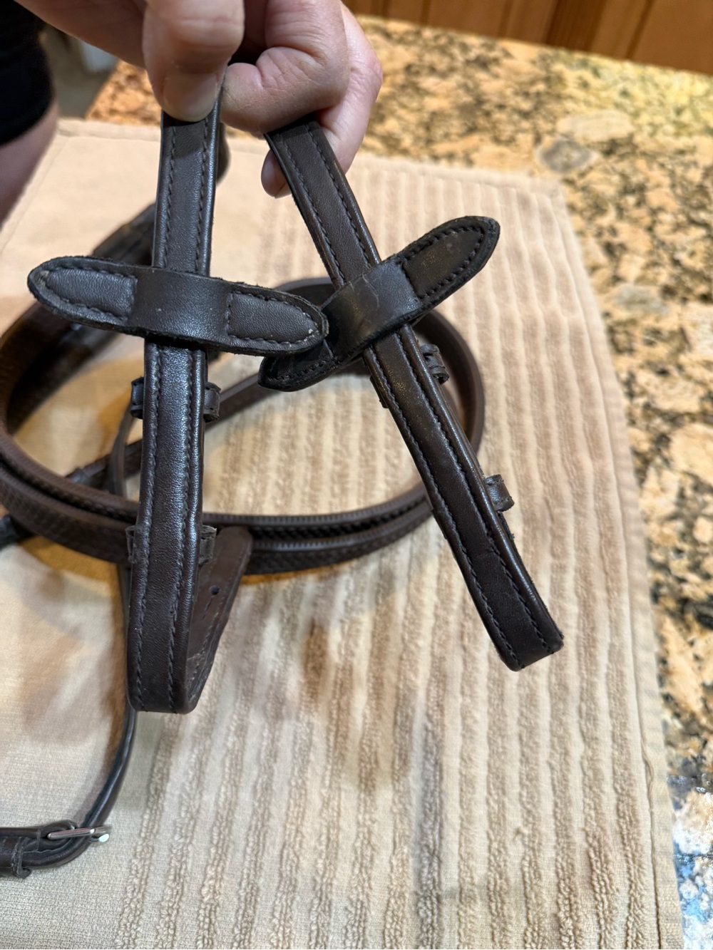 Lemieux KRIS Equestrian English Dark Brown rubber - Leather Reins Classic - Picture 4 of 11